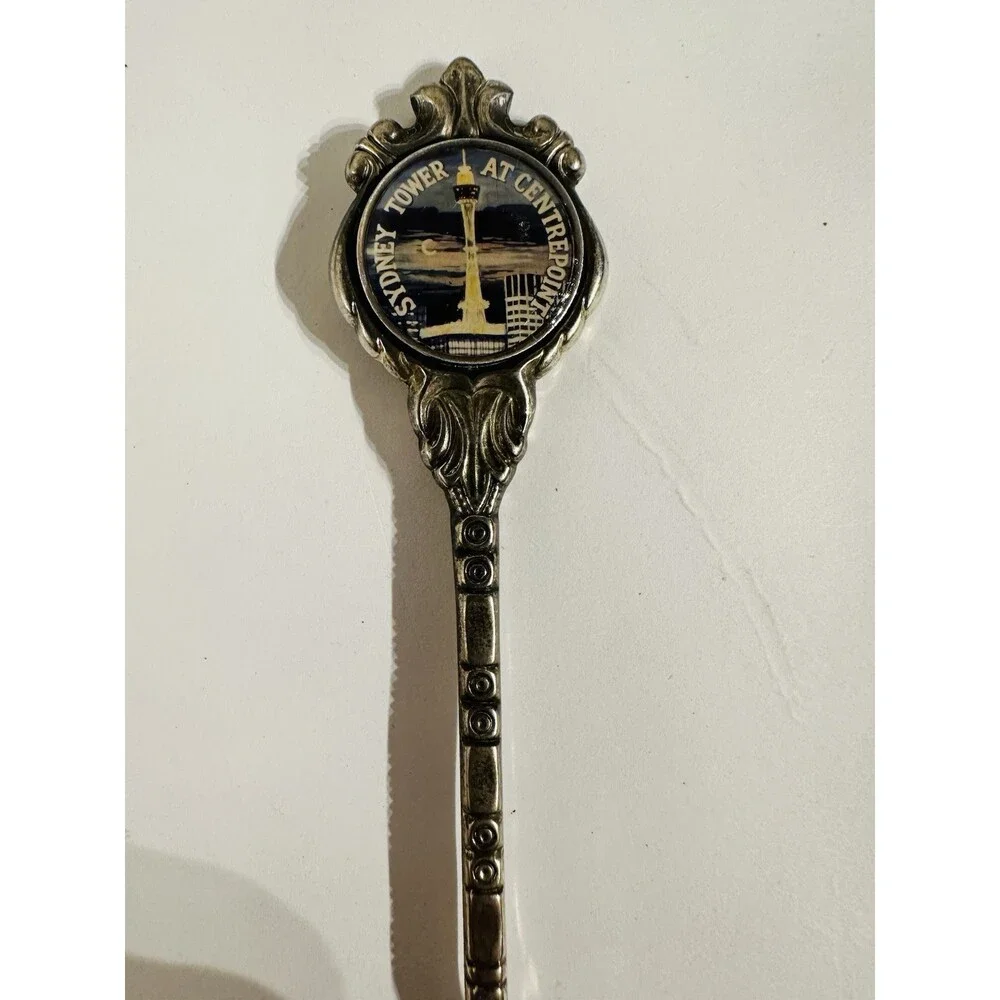 Vintage Souvenir Spoon Lot 5PC Silverplated Travel Canada Sydney Graceland